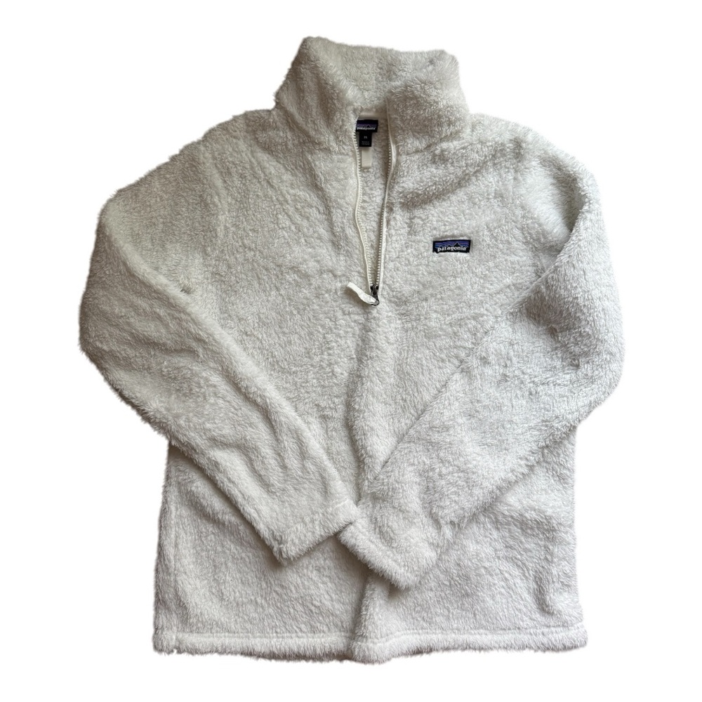 Patagonia Los Gatos White 1/4 zip Fleece Pullover